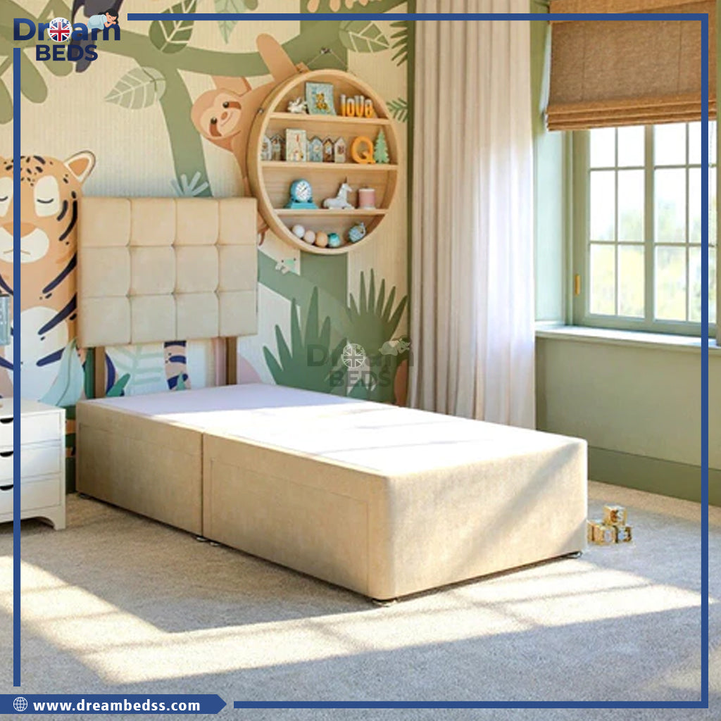 Kids Sicily Divan Bed with Strutted Headboard