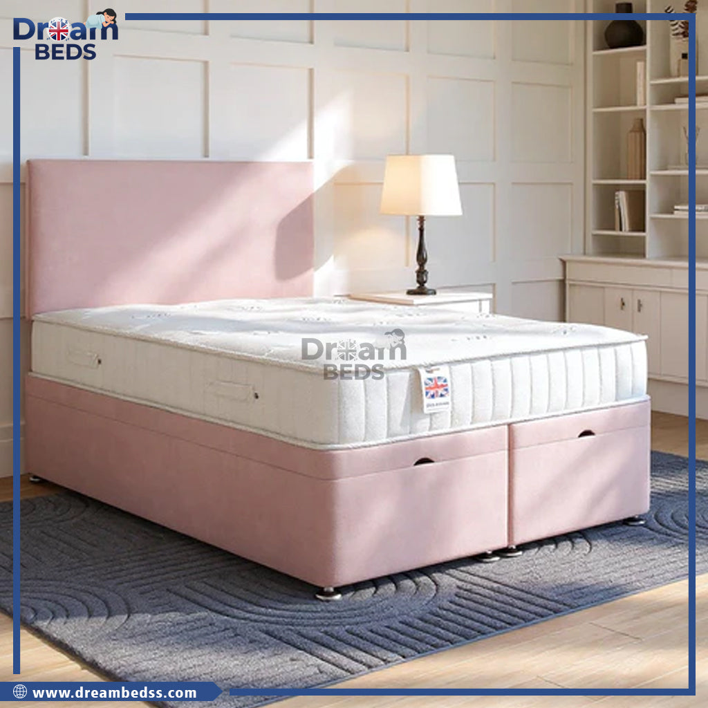 Livorno Ottoman Bed Set with Strutted Headboard