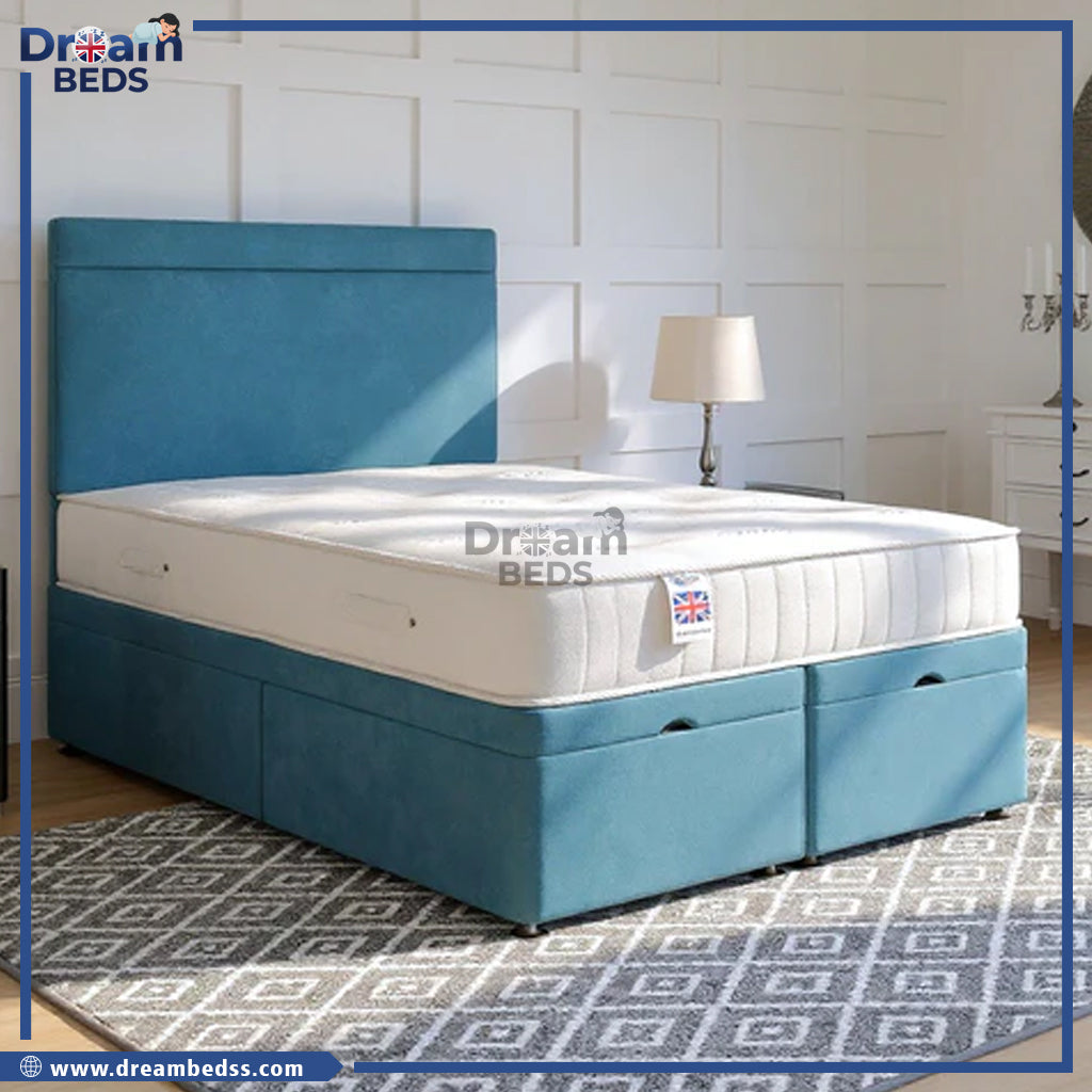 Lucca Ottoman Bed Set with Strutted Headboard