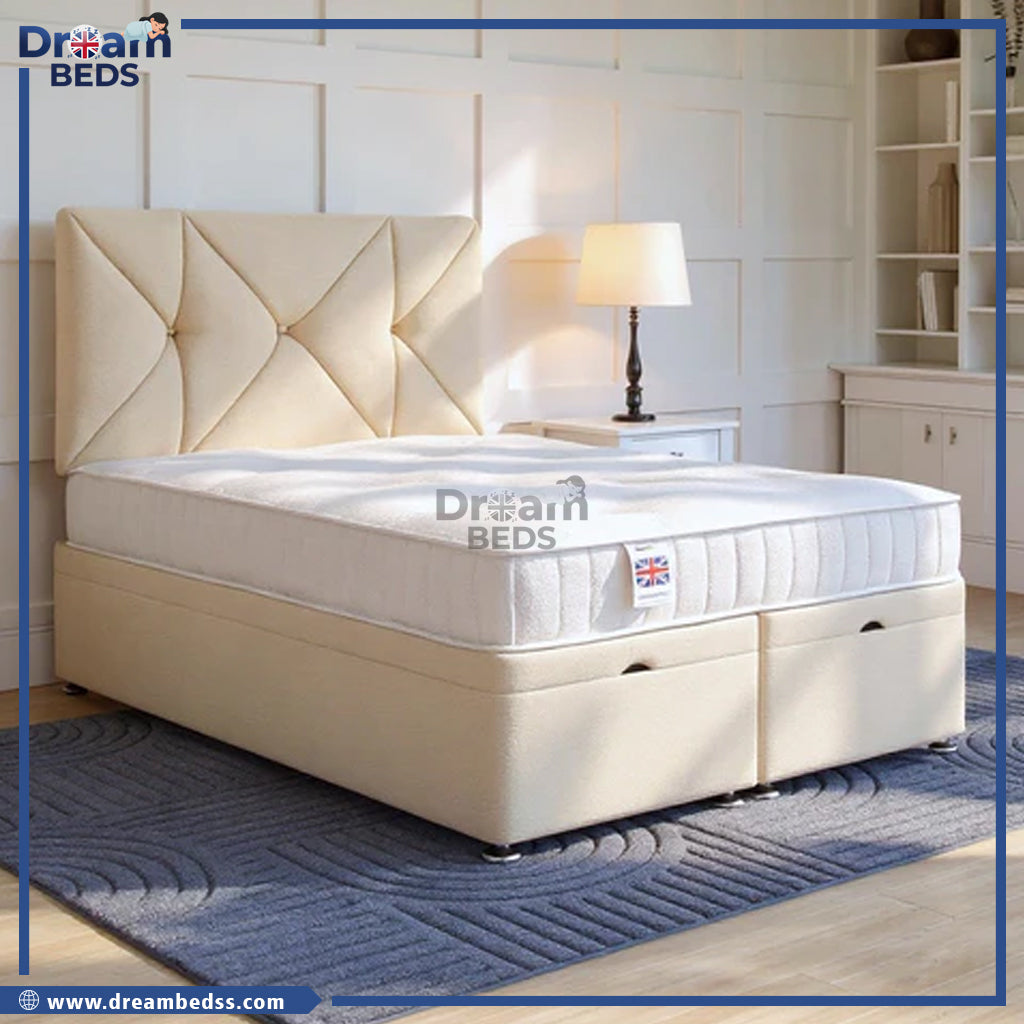 Hampton Ottoman Bed Set with Strutted Headboard